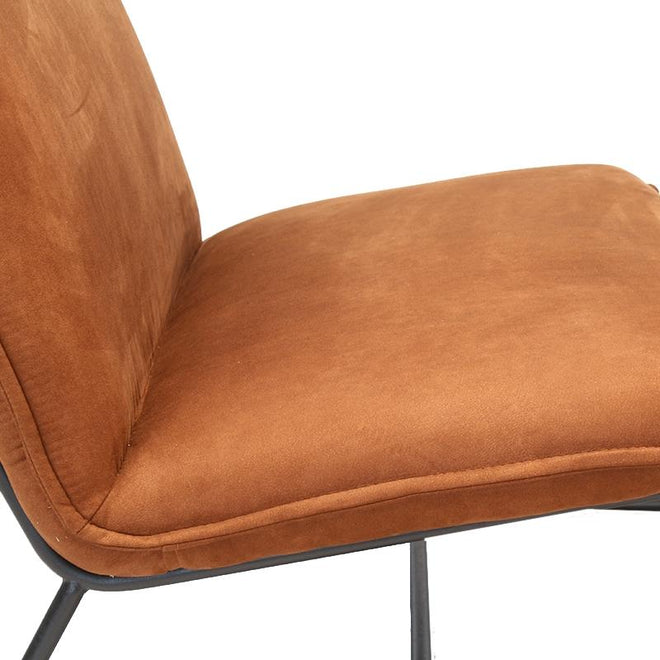 De industriële fauteuil Dante cognac
