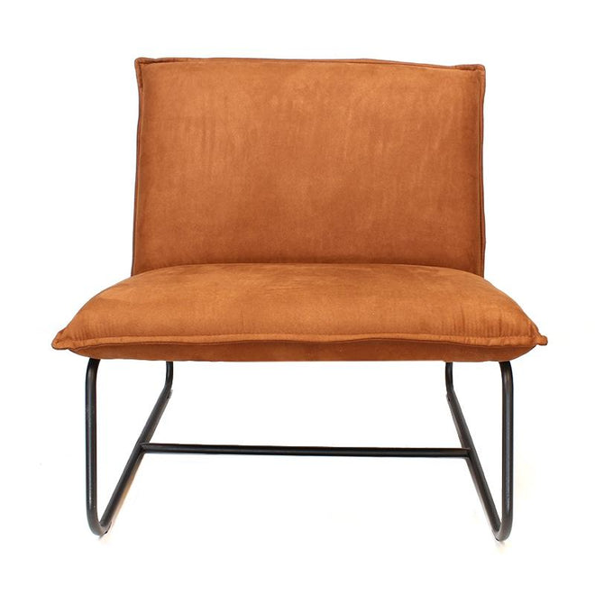 De industriële fauteuil Dante cognac