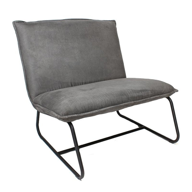 De industriële fauteuil Dante grijs