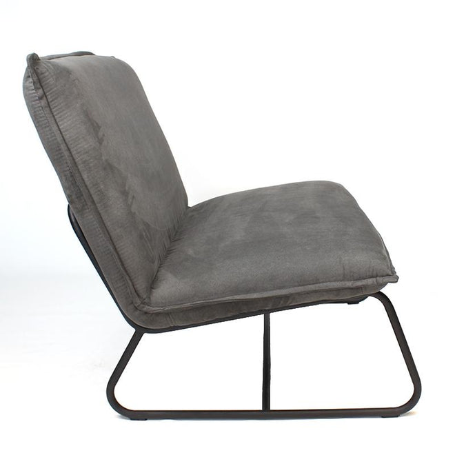 De industriële fauteuil Dante grijs