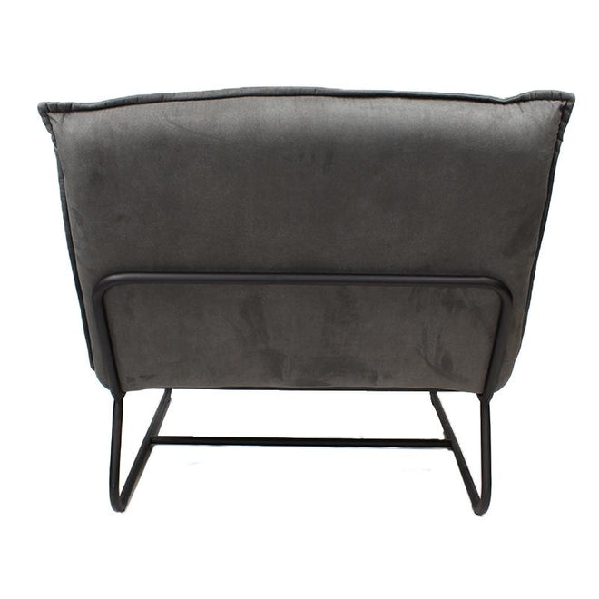 De industriële fauteuil Dante grijs