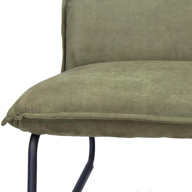 De industriële fauteuil Dante olijf groen