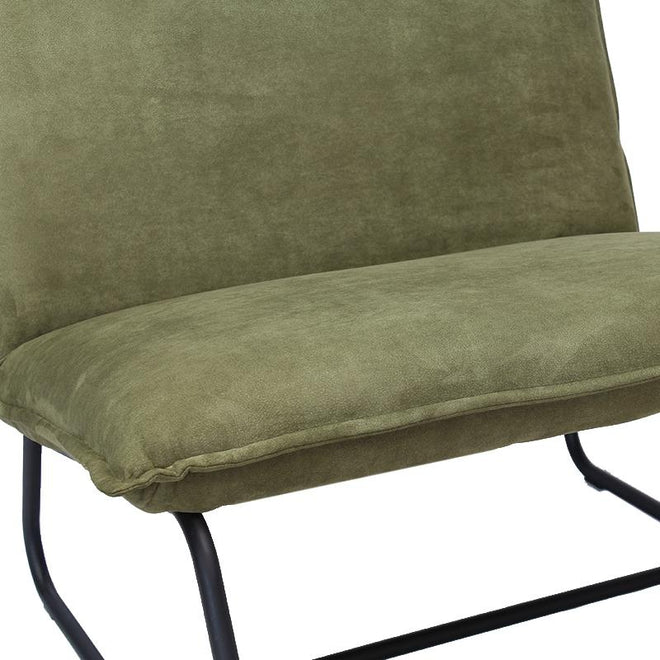 De industriële fauteuil Dante olijf groen