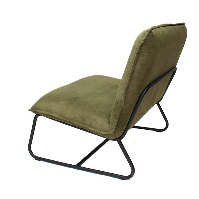 De industriële fauteuil Dante olijf groen