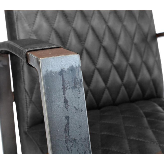 Industriële fauteuil Nelson zwart