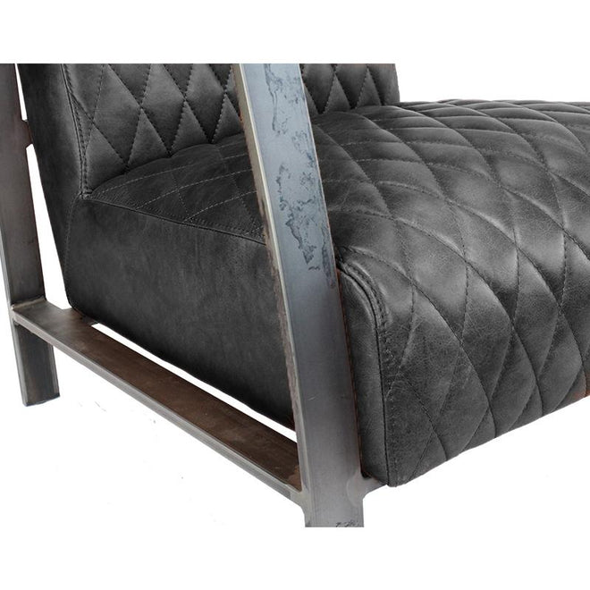 Industriële fauteuil Nelson zwart