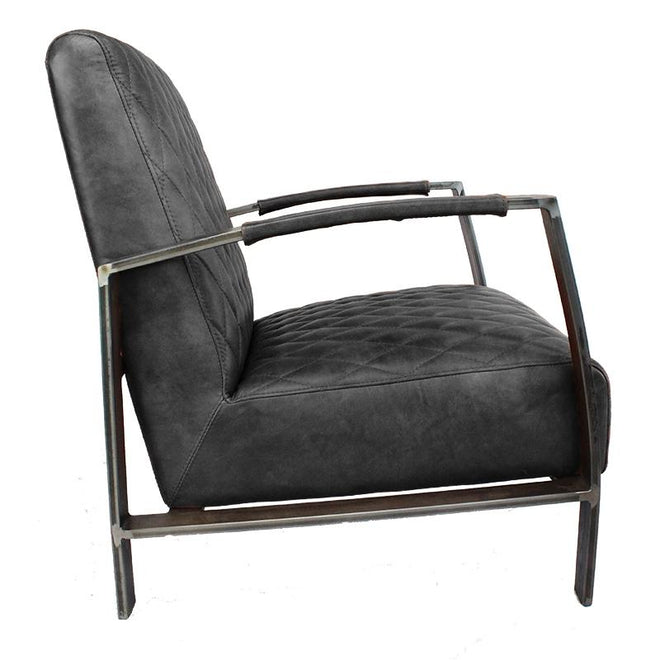 Industriële fauteuil Nelson zwart