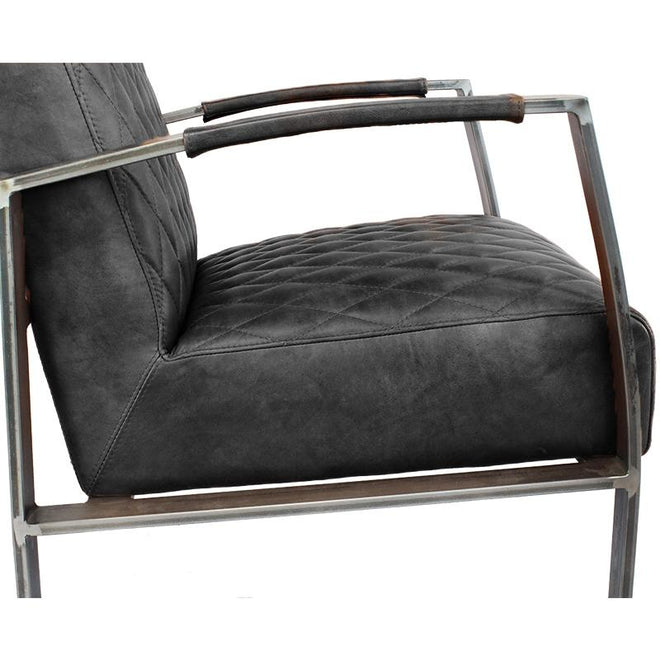 Industriële fauteuil Nelson zwart