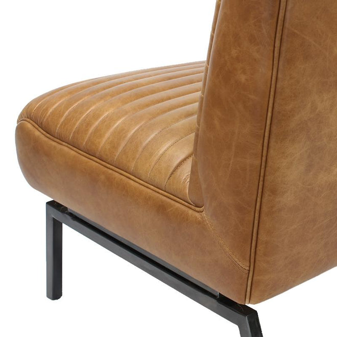 Industriële fauteuil Reflex cognac | 100% leder