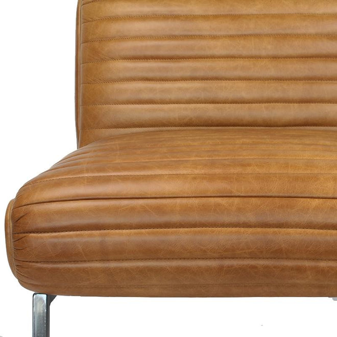 Industriële fauteuil Reflex cognac | 100% leder