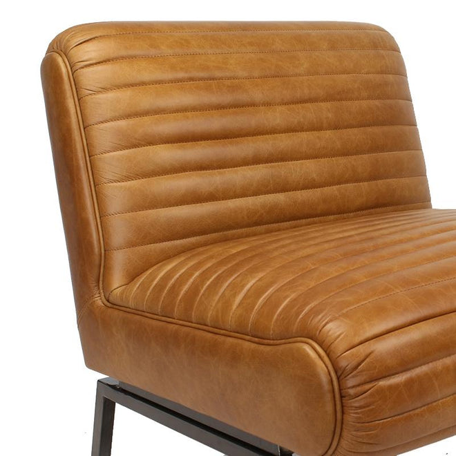 Industriële fauteuil Reflex cognac | 100% leder