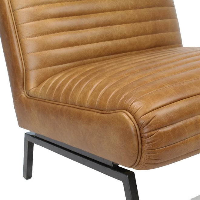Industriële fauteuil Reflex cognac | 100% leder