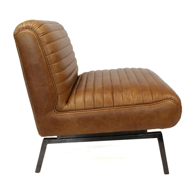 Industriële fauteuil Reflex cognac | 100% leder