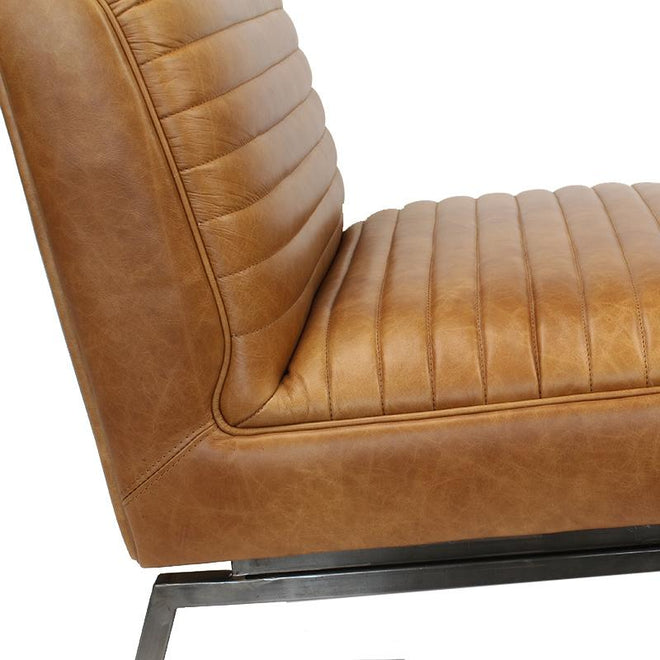 Industriële fauteuil Reflex cognac | 100% leder