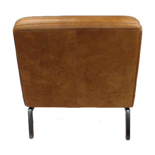 Industriële fauteuil Reflex cognac | 100% leder