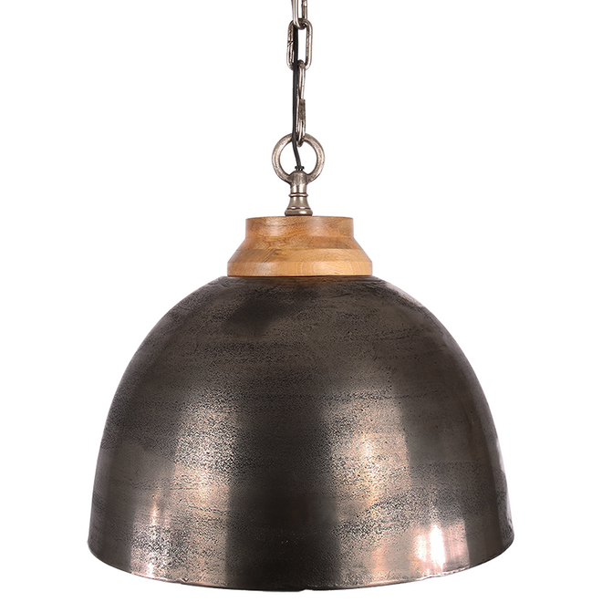 Industriële hanglamp Abbey Raw nickel Ø44