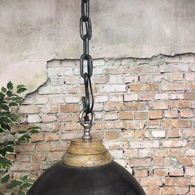 Industriële hanglamp Abbey Raw nickel Ø44