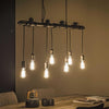 Industriële hanglamp Duke oud zilver 7-lichts