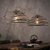 Industriële hanglamp Farson 2-lichts staaldraad