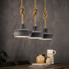 Industriële hanglamp Ferrol 3-lichts touw