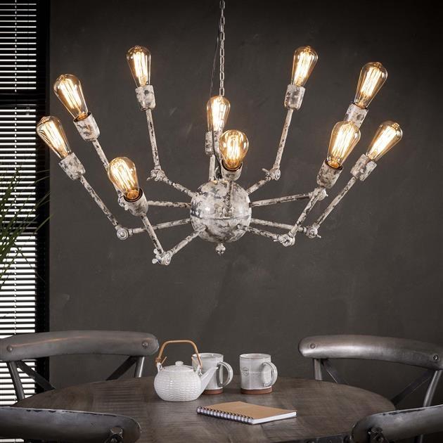 Industriële hanglamp Eli 10-lichts