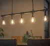 Industriële hanglamp Zion grijs 5-lichts