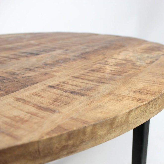 Industriële salontafel Roqi  - grof mangohout