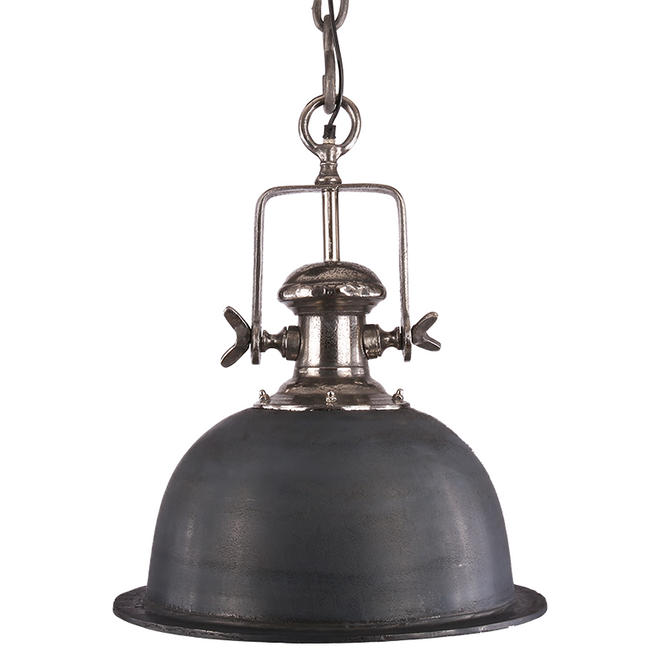 Industriële hanglamp Finn Raw nickel Ø46