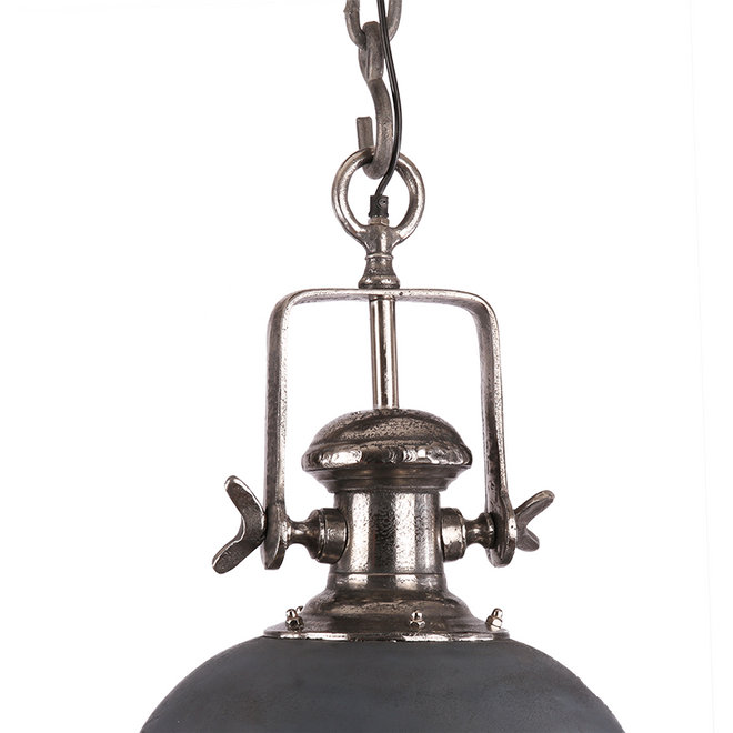 Industriële hanglamp Finn Raw nickel Ø46