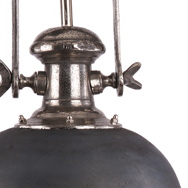 Industriële hanglamp Finn Raw nickel Ø46