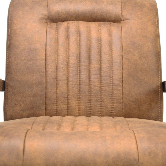 Industriële fauteuil Denver cognac