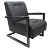 Industriële fauteuil Denver zwart