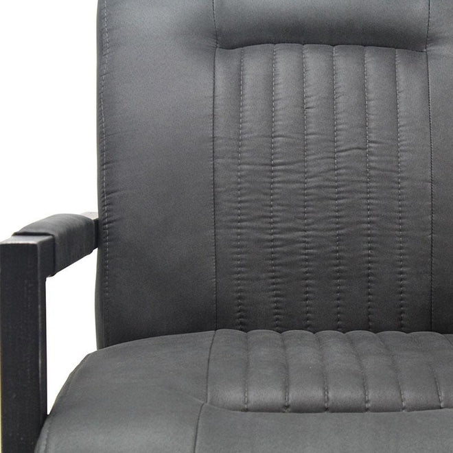 Industriële fauteuil Denver zwart 