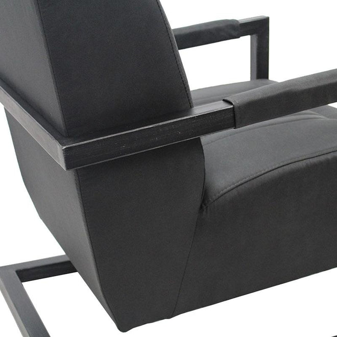 Industriële fauteuil Denver zwart 