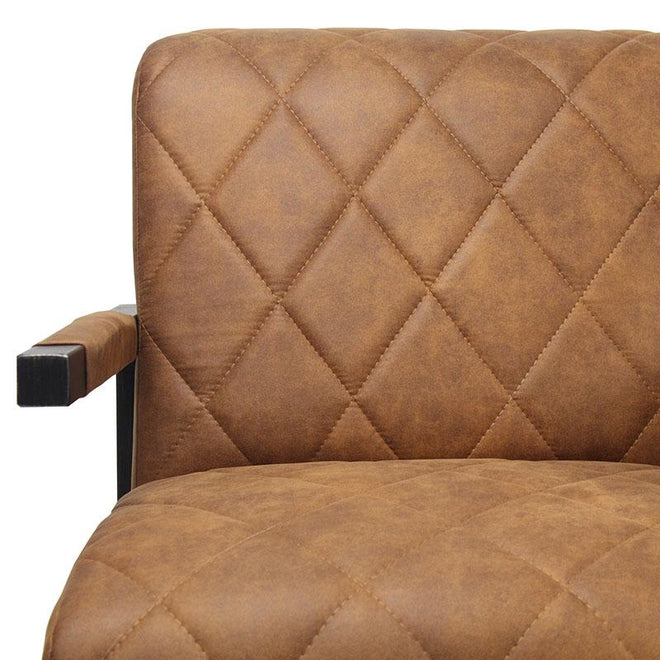 Industriële fauteuil James cognac