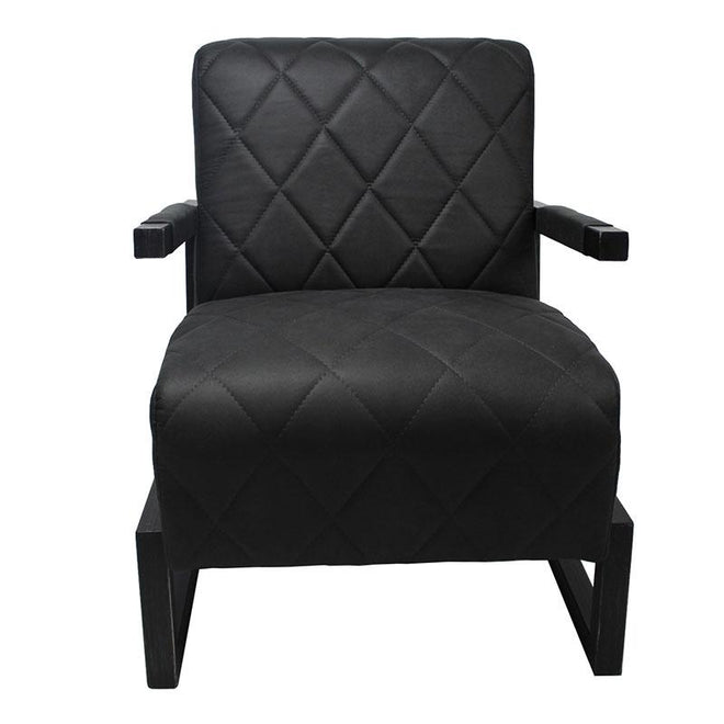 Industriële fauteuil James zwart