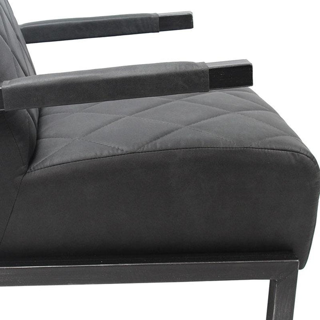 Industriële fauteuil James zwart