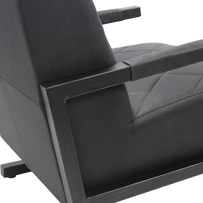 Industriële fauteuil James zwart