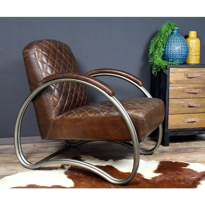 Industriële fauteuil Rover bruin - Bronx71
