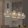 Industriële hanglamp Reese grijs metaal 4-lichts