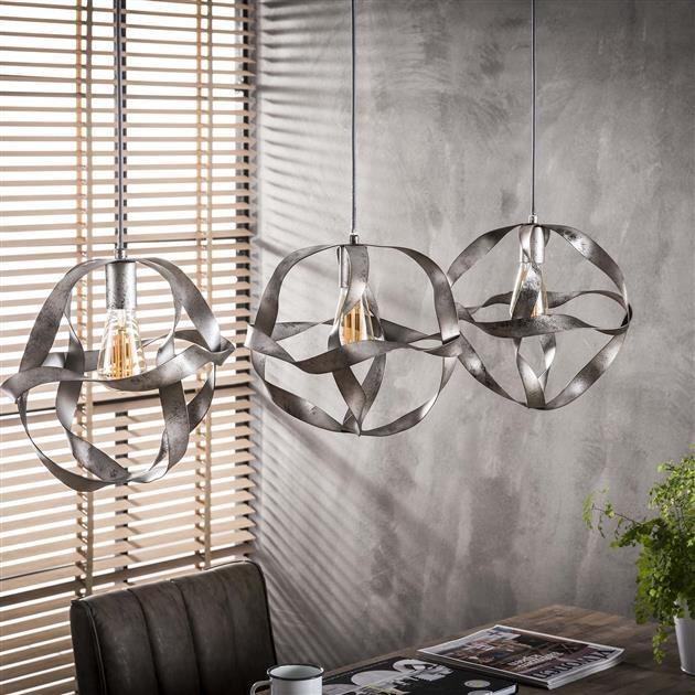 Moderne hanglamp Atticus zilver metaal 3-lichts