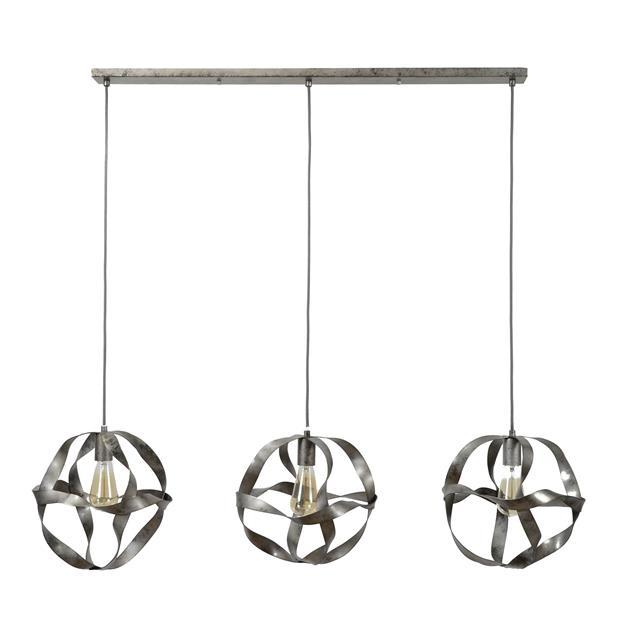 Moderne hanglamp Atticus zilver metaal 3-lichts