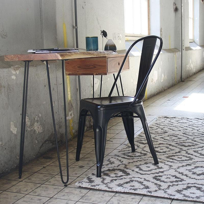 Tolix retro cafe stoel zwart - Xavier Pauchard