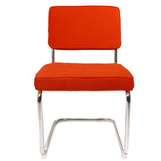 Rib eetkamerstoel oranje