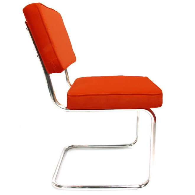 Rib eetkamerstoel oranje