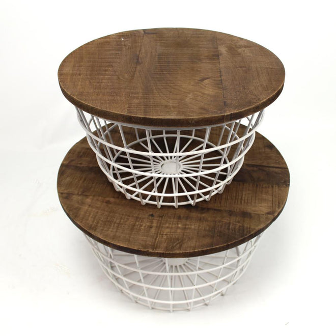 Salontafel set Havana wit (2 stuks)