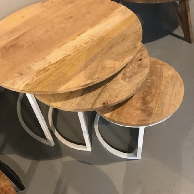 Industriële salontafel set Logan (set van 3) - Gratis thuisbezorgd!