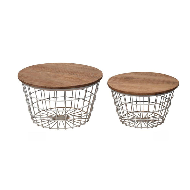 Salontafel set Havana wit (2 stuks)