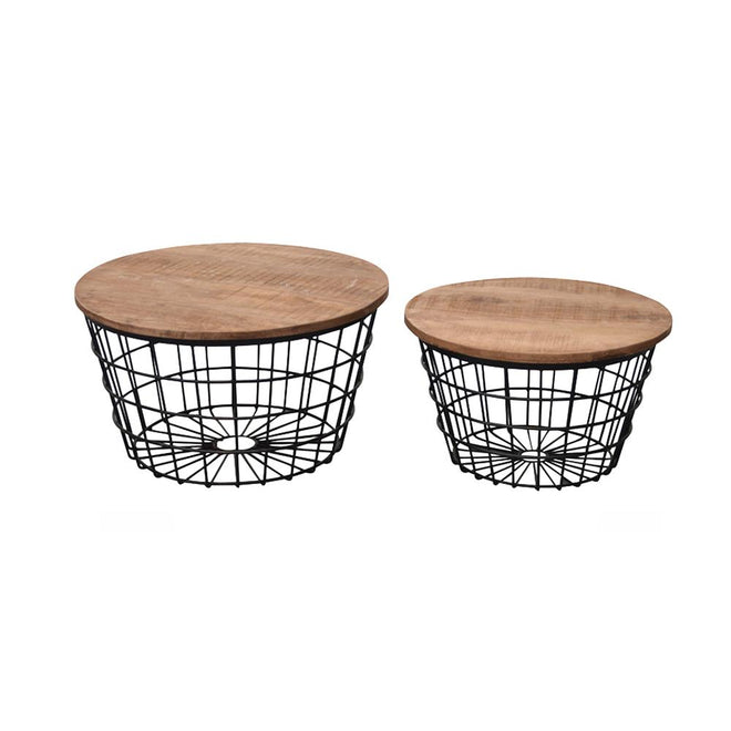 Salontafel set Havana zwart (2 stuks)