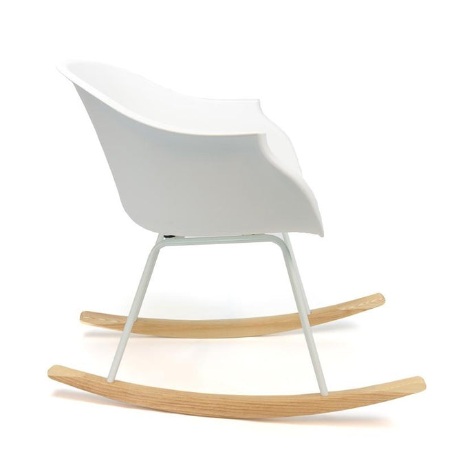 Scandinavische Design schommelstoel Miami wit
